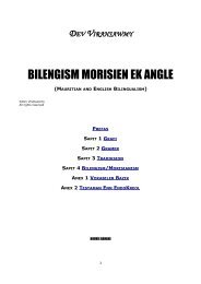 BILENGISM MORISIEN EK ANGLE - lakaz