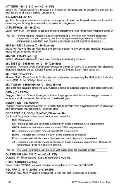 9620 Global OBD II Scan Tool - Actron