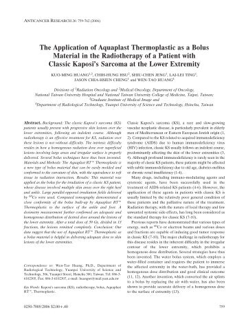 The Application of Aquaplast Thermoplastic as a Bolus Material in ...