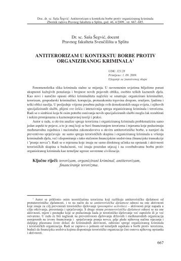 ANTITERORIZAM U KONTEKSTU BORBE PROTIV ...
