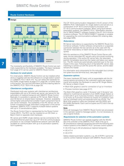 SIMATIC PCS 7 Process Control System - Siemens