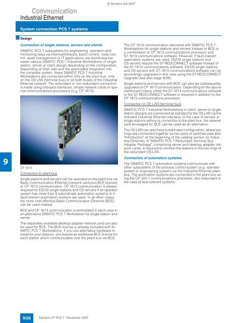 SIMATIC PCS 7 Process Control System - Siemens