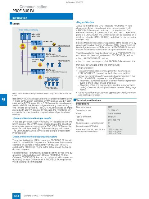 SIMATIC PCS 7 Process Control System - Siemens