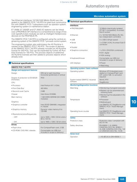 SIMATIC PCS 7 Process Control System - Siemens