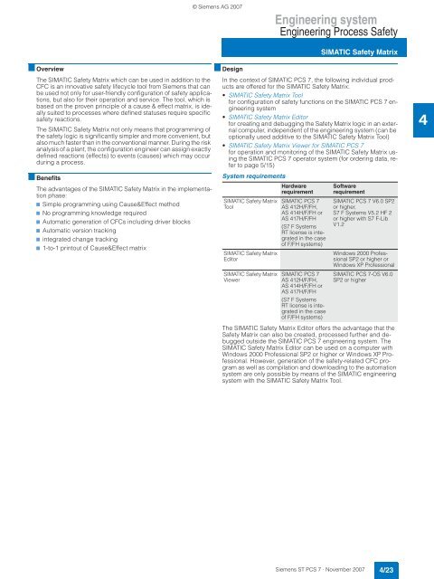 SIMATIC PCS 7 Process Control System - Siemens