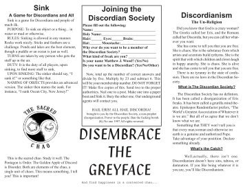 Discordianism Brochure - Principia Discordia