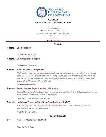 AGENDA STATE BOARD OF EDUCATION - real facts omsd