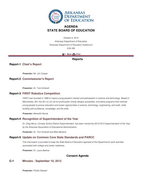AGENDA STATE BOARD OF EDUCATION - real facts omsd