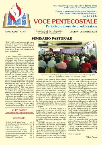 VOCE PENTECOSTALE - Chiese Elim Italia