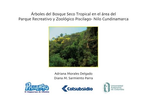 Árboles del Bosque Seco Tropical en el área - Fundación ...