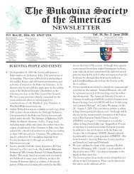 June 2008 Vol. 18 #2 - Bukovina Society of the Americas