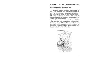 sussidio preghiere campi pgs 2009 - PGS Italia