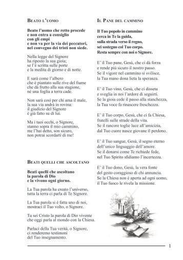 Beato l'uomo che retto procede e non entra a consiglio con gli empi ...