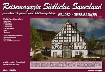 Reisemagazin Südliches Sauerland - Reisetipps-Europa.de