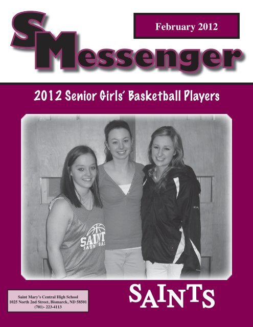 2012 Senior Girls' Basketball Players - St. Mary's Central High School