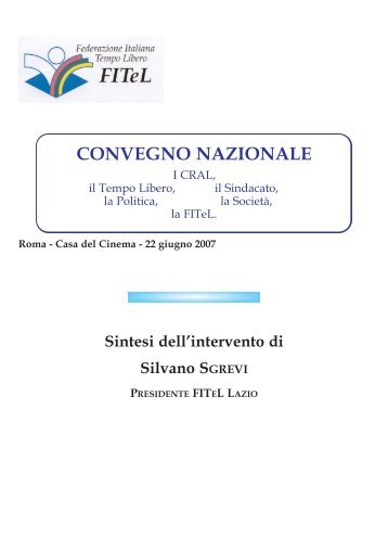 Intervento di Silvano Sgrevi