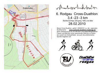 6. Rodgau Cross-Duathlon 3,4 -23 -3 km 28.02 ... - TSV Dudenhofen
