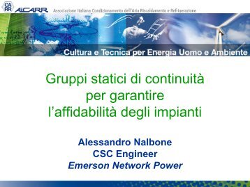 Gruppi statici di continuità per garantire l'affidabilità degli impianti