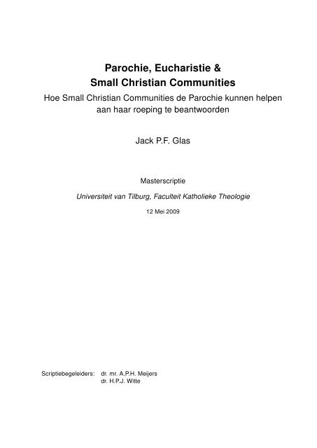 Parochie, Eucharistie & Small Christian Communities - MAGIX