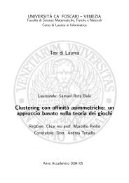 Tesi di Laurea Clustering con affinit`a asimmetriche: un approccio ...