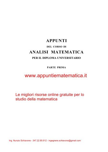 appunti_di_analisi 1.pdf - Appunti e matematica