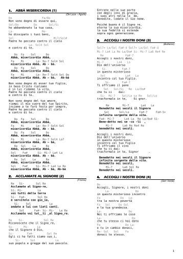 Canzoni con accordi per chitarra Canzoni con accordi per chitarra