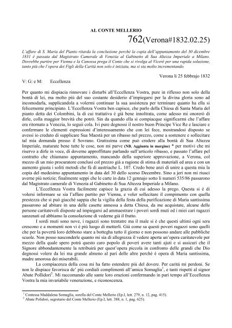 epistolario ii / 2 - S.Maddalena di Canossa