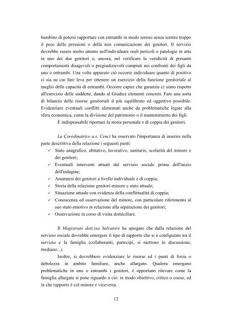 La relazione sociale richiesta dal Tribunale per i Minorenni in caso ...