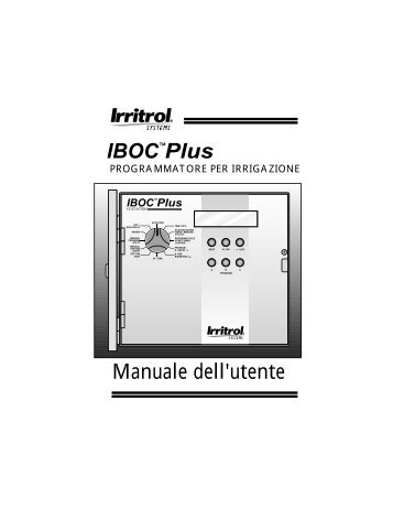 Manuale dell'utente TMPlus - Irritrol