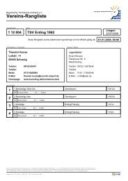 Vereins-Rangliste - TSV Erding 1862 e.V.