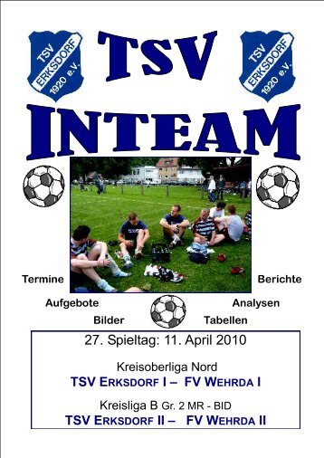 Ausgabe 8 vom 11.04.2010 gegen FV Wehrda - TSV Erksdorf