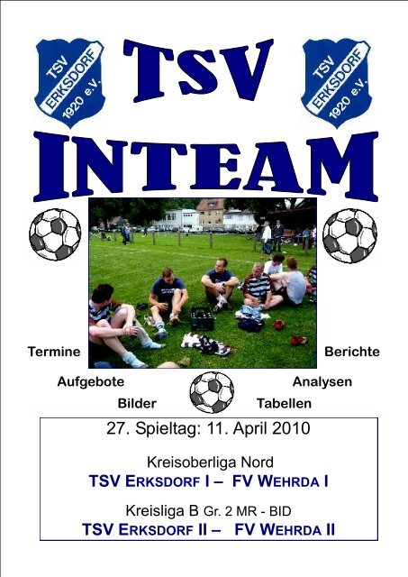 Ausgabe 8 vom 11.04.2010 gegen FV Wehrda - TSV Erksdorf