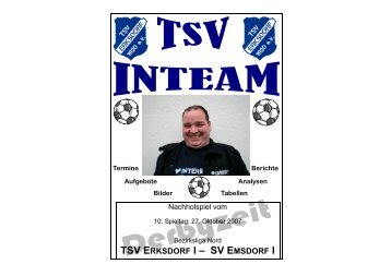 Ausgabe 4 vom 27.10.2007 gegen SV Emsdorf - TSV Erksdorf