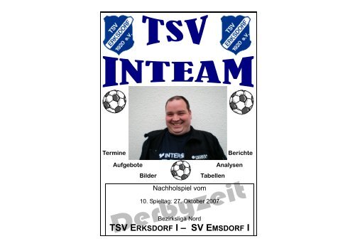 Ausgabe 4 vom 27.10.2007 gegen SV Emsdorf - TSV Erksdorf