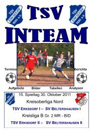 Ausgabe 7 vom 30.10.2011 gegen SV Beltershausen - TSV Erksdorf