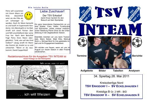 Ausgabe 10 vom 28.05.2011 gegen SV Eckelshausen - TSV Erksdorf