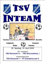 Ausgabe 8 vom 18.04.2009 gegen FC Ederbergland - TSV Erksdorf