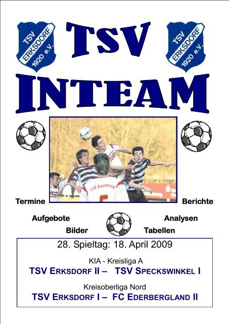 Ausgabe 8 vom 18.04.2009 gegen FC Ederbergland - TSV Erksdorf