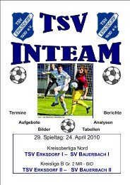 Ausgabe 9 vom 24.04.2010 gegen SV Bauerbach - TSV Erksdorf