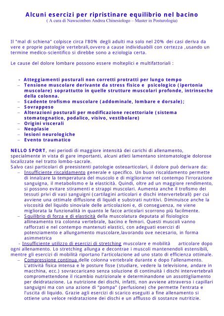ciò che provoca fluido nel bacino