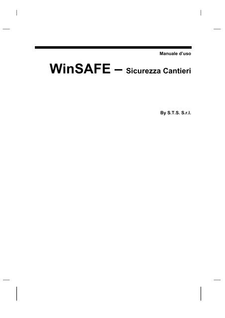 Manuale d'uso WinSAFE - STS Software Tecnico Scientifico
