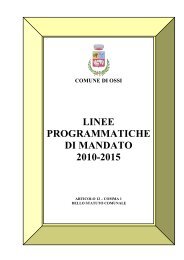 Linee programmatiche 2010-2015 _cc del 15-10 ... - Comune di Ossi