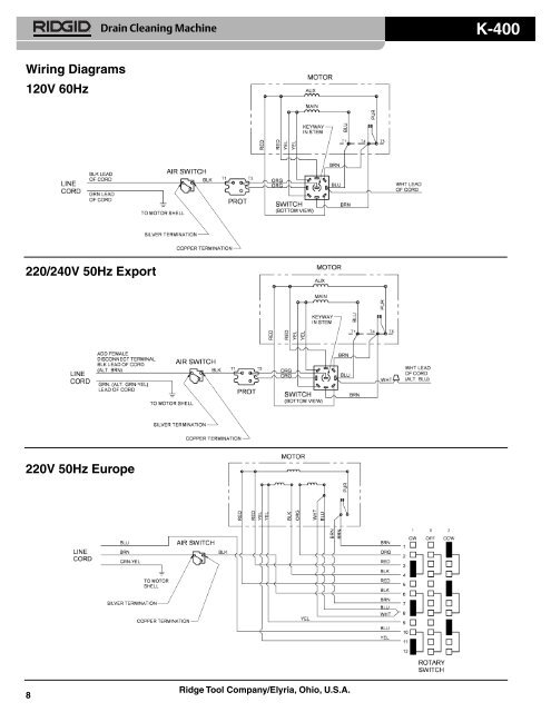 Wiring Diagrams 120V 60Hz