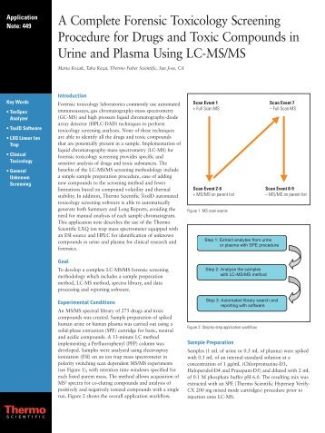 A Complete Forensic Toxicology Screening ... - Thermo Scientific