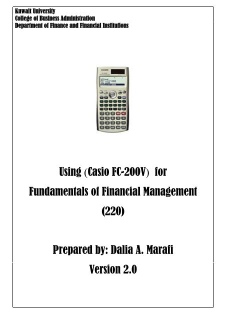 How to use Casio FC-200V Calculator