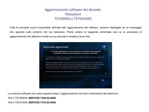Diapositiva 1 - Mediaset Premium