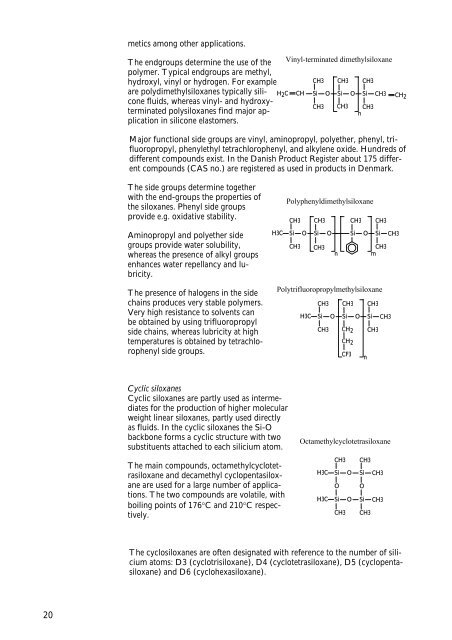 Siloxanes - Consumption, Toxicity and Alternatives - Miljøstyrelsen