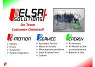 Scarica il catalogo dell'azienda! - ELSA Solutions srl