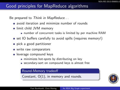 An NSA Big Graph experiment Paul Burkhardt, Chris Waring May 20, 2013