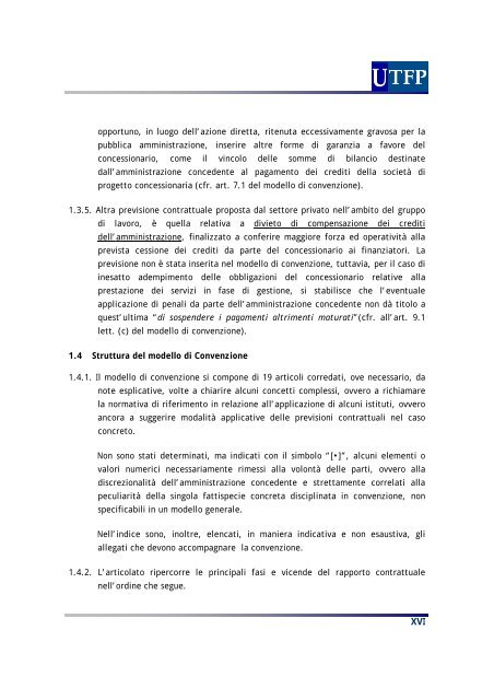 un modello di convenzione di concessione di lavori - UTFP